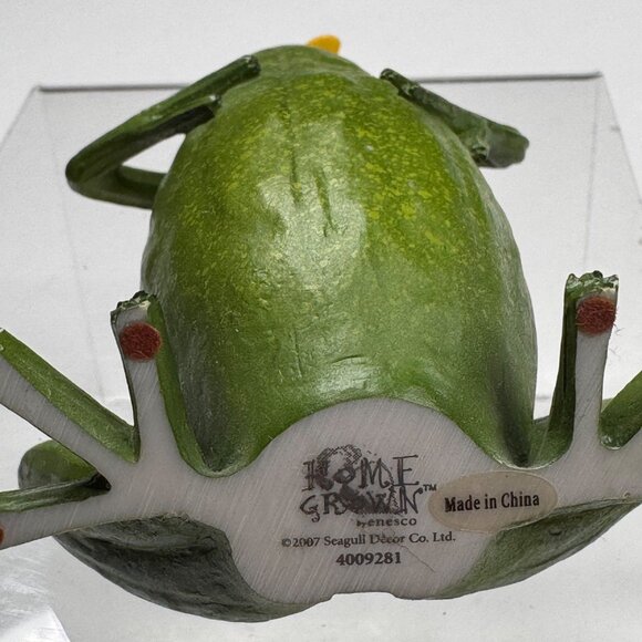 Zucchini Frog Enesco Home Grown Pickle Cucumber Figurine 4009281 Seagull 2007 - Picture 6 of 12